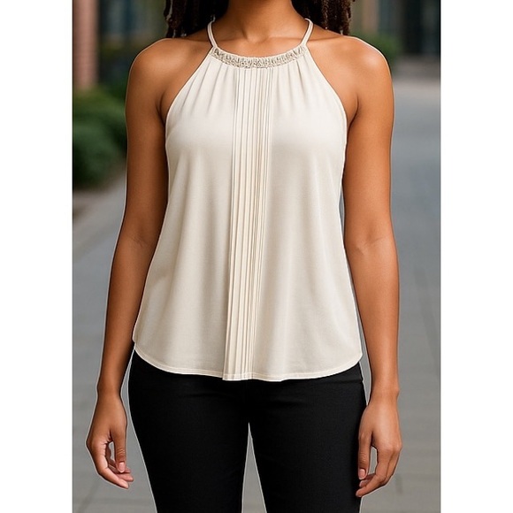 Express Tops - Express Factory Small Pink Halter Embellished Neckline Strapless Top